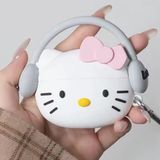 Coverzone AirPods ile uyumlu 3.Nesil True Wireless Earbuds Sert Kulaklık Kılıfı Yumuşak Soft Dokunuş Karakter Görünümlü Cartoon Kılıf (Cute White, AirPods 3. nesil)
