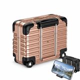 Coverzone AirPods Pro 2 ile Uyumlu Mini Valiz Kulaklık Kılıfı Rose Gold | Telefon standlı, sert korumalı mini valiz tasarım; çekilebilir aparatlı, taşınabilir ve şık kulaklık kılıfı.