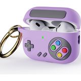 Coverzone Airpods Pro ile uyumlu Kulaklık Kılıfı Yumuşak Soft Dokunuş Retro Görünümlü Nint-endo Lila