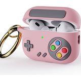 Coverzone Airpods Pro ile uyumlu Kulaklık Kılıfı Yumuşak Soft Dokunuş Retro Görünümlü Nint-endo Pembe