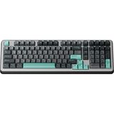 CoverZone Ajazz AC100 Pro Hyacinth Switch Rgb Mekanik Oyun Klavyesi 3 Modlu Bt 5.1 2.4g USB Bağlantı Alüminyum Kasa 102 Tuş Hotkey Rgb Aydınlatmalı 4000MAH Gasket Yapı (Ajazz AC100 Pro - Mavi Siyah) - Mavi - Siyah