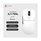 CoverZone Ajazz AJ179 Nl Kablosuz Oyuncu Mouse – 3 Modlu, 26000 Dpı PAW3395, 1000Hz, 800MAH Batarya - Beyaz