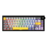 Coverzone Ajazz AK650 Kablosuz Mekanik Klavye 3 Modlu TFT Ekranlı Hot-Swap-65 Tuşlu RGB Siyah/Dream Switch