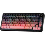 Coverzone Ajazz AK820 Max HE Hall Effect Manyetik Switch Kablolu Oyun Klavyesi 8000Hz | Siyah Pembe