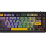 Coverzone Ajazz AK820 Max Plus Daydream Switch 3 Modlu Mekanik Oyun Klavyesi-8000 Mah Batarya RGB-Hot Swap (AK820 Max Plus - Siyah Sarı - DayDream)