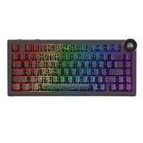 Coverzone Ajazz AK820 V2 White Peach Switch Kablosuz Manyetik Oyuncu Klavyesi 8K Hz 0.01mm RT 0.125ms Gecikme TFT Ekran 10000mAh RGB Bluetooth 5.0 2.4GHz USB-C (AK820 V2 - Black)