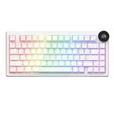 Coverzone Ajazz AK820 V2 White Peach Switch Kablosuz Manyetik Oyuncu Klavyesi 8K Hz 0.01mm RT 0.125ms Gecikme TFT Ekran 10000mAh RGB Bluetooth 5.0 2.4GHz USB-C (AK820 V2 - White)