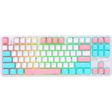 CoverZone Ajazz K870T Pro Kablosuz Hot Swap Mekanik Oyun Klavyesi Rgb - 10 Adet Switch, Tuş ve Switch Sökme Aparatı Hediyeli - Beyaz Red Switch - Beyaz - Red Switch