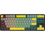 CoverZone Ajazz K870T Pro Kablosuz Hot Swap Mekanik Oyun Klavyesi Rgb - 10 Adet Switch, Tuş ve Switch Sökme Aparatı Hediyeli- Siyah Blue Switch - Siyah - Blue Switch