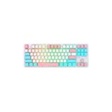 Coverzone Ajazz K870t Pro Kablosuz Hot Swap Mekanik Oyun Klavyesi-Rgb Beyaz - Brown Switch