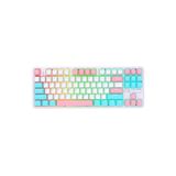 Coverzone Ajazz K870t Pro Kablosuz Hot Swap Mekanik Oyun Klavyesi-Rgb Beyaz - Red Switch