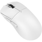 Coverzone AJAZZ Kablosuz Oyuncu Mouse 24000 DPI 1000Hz Bluetooth 2.4G Type C AI Akıllı Etkileşim Manyetik Şarj Standı 300mAh Ultra Hafif Ergonomik Fare | (AJ200P NL AI MC - Beyaz)