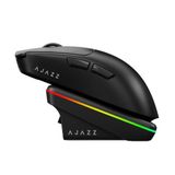 Coverzone AJAZZ Kablosuz Oyuncu Mouse 24000 DPI 1000Hz Bluetooth 2.4G Type C AI Akıllı Etkileşim Manyetik Şarj Standı 300mAh Ultra Hafif Ergonomik Fare | (AJ200P NL AI MC - Siyah)