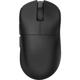 Coverzone AJAZZ Kablosuz Oyuncu Mouse PAW3311 Sensör 24000 DPI Bluetooth 5.0 2.4GHz USB Kablolu RGB Aydınlatmalı Type C Şarjlı 300mAh 70g Sağ El Ergonomik | (NJ08 MC - Siyah)