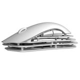CoverZone Ajazz M259 Mouse Alüminyum Magnezyum Alaşımlı, Pixart PAW3395 Optik Sensör, 26000 Dpı, 2.4ghz / USB C Kablolu Fare - Beyaz