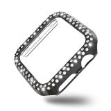 Coverzone Akıllı Saat Ekran Koruyucu Apple Watch 4 44mm ile Uyumlu Ekran Koruyucu Kılıf, Ekran Koruyuculu TPU Kılıf, Sert Çerçeve Diamond Kapak Apple Watch 4 44 Koruyucu Kılıf Siyah
