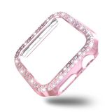 Coverzone Akıllı Saat Ekran Koruyucu Apple Watch 5 44mm ile Uyumlu Ekran Koruyucu Kılıf, Ekran Koruyuculu TPU Kılıf, Sert Çerçeve Diamond Kapak Apple Watch 5 44mm Koruyucu Kılıf Pembe