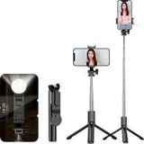Coverzone Akıllı Telefonlar İçin Tripod Kendinden Işıklı Ultra Hafif 360 Derece Dönebilen Başlık Üç Ayak G4
