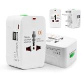 Coverzone Akım Korumalı Universal Fiş Çoklu Priz CV640 Priz Çevirici Dönüştürücü 2 Port USB- Type C Kompakt Tasarım Amerikan Fişi, İngiliz, Türkiye 125V - 250V 13A (Beyaz) (931E)