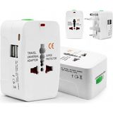 Coverzone Akım Korumalı Universal Fiş Çoklu Priz ENT-CV640 Priz Çevirici Dönüştürücü 2 Port Usb- Type C Kompakt Tasarım Amerikan Fişi, Ingiliz, Türkiye 125V - 250V 13A (Beyaz) (931E)