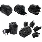 Coverzone Akım Korumalı Universal Fiş Çoklu Priz Ent CV640 Priz Çevirici Dönüştürücü Kompakt Tasarım Amerikan Fişi, Ingiliz, Türkiye 125V - 250V 13A (Beyaz) (686L) - Siyah