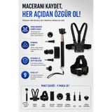 Coverzone Aksiyon Kamera Göğüs Askısı Telefon Tutucu 9 Parça Set Insta360 X5 X4 X3 X2 GO 3 ONE RS Uyumlu | KGB9