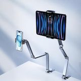 Coverzone Alüminyum Tablet Standı, 360° Dönebilen Masa Kelepçeli Telefon ve Tablet Tutucu, Çok Eksenli Ayarlanabilir Katlanabilir Metal Gövde, 4.7-12.9 İnç Cihaz Uyumlu | Jopree X62