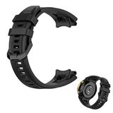 Coverzone Amazfit T-rex 2 ile uyumlu Akıllı Saat ile Uyumlu Solitude Yumuşak Silikon Spor Yedek Saat Kordonu Profesyonel Silikon Kordon Su Geçirmez Nefes Alabilir Bileklik SİYAH