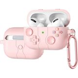 Coverzone Apple AirPods 4 ile uyumlu 4.Nesil Kılıf Kılıf Retro Görünümlü Kancalı Nint-endo Yumuşak Soft Dokunuş AirPods 4. Nesil Kulaklık Kılıf (Pembe, AirPods 4. Nesil)