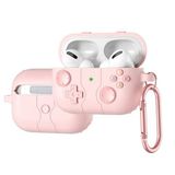 Coverzone Apple AirPods 4 ile uyumlu 4.Nesil Kılıf Kılıf Retro Görünümlü Kancalı Nint-endo Yumuşak Soft Dokunuş AirPods 4. Nesil Kulaklık Kılıf (Pembe, AirPods 4. Nesil)