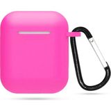 Coverzone Apple Airpods Kılıf Kancalı Silikon Fuşya