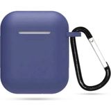 Coverzone Apple Airpods Kılıf Kancalı Silikon Lacivert