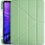 CoverZone Apple iPad 9.7 2017 Tofu Folding Kalem Tutacaklı Standlı Kılıf Açık Yeşil
