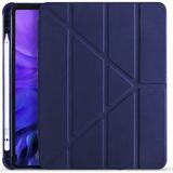 CoverZone Apple iPad 9.7 2017 Tofu Folding Kalem Tutacaklı Standlı Kılıf Lacivert