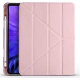 Coverzone Apple Ipad 9.7 2017 Tofu Folding Kalem Tutacaklı Standlı Kılıf Rose Gold