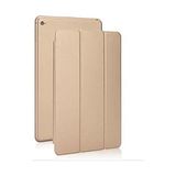 CoverZone Apple iPad 9.7" 2018 6.Nesil Mrjn2Tu/A Sun. Deri Kılıf Smart Cover Altın