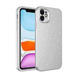 Coverzone Apple iPhone 11 ile uyumlu Z-Jelly Kılıf Kamera Korumalı Simli Işılıtılı Renkli Parlak Silikon Kapak-Silver