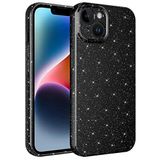 Coverzone Apple iPhone 13 ile uyumlu Z-Jelly Kılıf Kamera Korumalı Simli Işılıtılı Renkli Parlak Silikon Kapak-Siyah