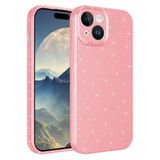 Coverzone Apple iPhone 15 ile uyumlu Z-Jelly Kılıf Kamera Korumalı Simli Işılıtılı Renkli Parlak Silikon Kapak-Açık Pembe