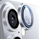 Coverzone Apple iPhone 16 iPhone İle Uyumlu 16 Plus için Z-CL-12 Premium Safir Parmak İzi Bırakmayan Anti-Refl-ective Kamera Lens Koruyucu Gümüş