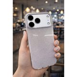Coverzone Apple iPhone 17 Pro ile uyumlu Z-Jelly Kılıf Kamera Korumalı Simli Işılıtılı Renkli Parlak Silikon Kapak Silver