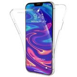 Coverzone Apple iPhone XS Max İle Uyumlu ClearShield Silikon Kılıf 360 Derece Ön Ve Arka Koruma Şeffaf Renk