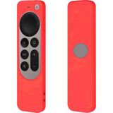Coverzone Apple Tv 4K 2021 ile Uyumlu Kılıf Silikon Koruma Kumanda Koruma Kılıfı Tam Uyumlu - Kırmızı