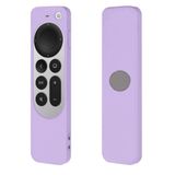 Coverzone Apple tv 4k 2021 ile Uyumlu Kılıf Silikon Koruma Kumanda Koruma Kılıfı Tam Uyumlu Lila (Lila)