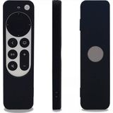 Coverzone Apple Tv 4K 2021 ile Uyumlu Kılıf Silikon Koruma Kumanda Koruma Kılıfı Tam Uyumlu - Siyah