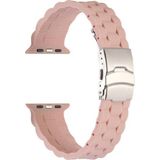 CoverZone Apple Watch 3 38-40 mm Metal Toka Delikli Ayarlanabilir Panoply Silikon Pembe Kordon