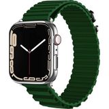 CoverZone Apple Watch 3 42-44 mm Parçalı Çizgili Tasarım Denouement Koyu Yeşil Kordon