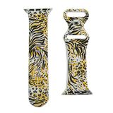 Coverzone Apple Watch 3 Ile Uyumlu Renkli Tiger Desenli 42-44mm Alvarez Spor Apple Watch ile uyumlu Suya ve Kire Karşı dayanıklı Desenli Kayış Kordon, Tiger