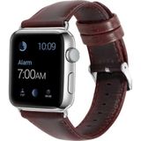 CoverZone Apple Watch 38 mm Bordo Deri Kordon
