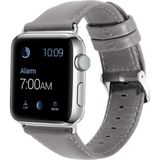 CoverZone Apple Watch 38 mm Gri Deri Kordon